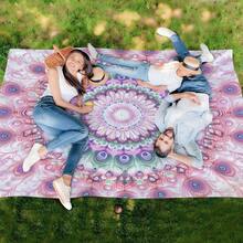 1pc Bohemian Mandala Patterned Beach Mat, Extra-Large Beach Mat, Lightweight And . Ideal For Travel, Camping, And Picnics. Extra-Large Size For Adults. Highly Suitable For Beaches And Outdoor Adventures Picnic Mat - A - View 4
