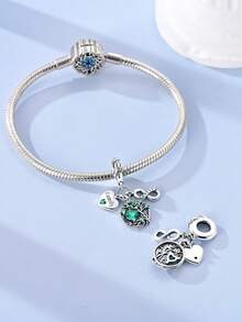 Silver Plated Charm Life Tree Wireless Home Charm Pendant Ball Suitable For Bracelets DIY Women's Jewelry - Gold - View 8