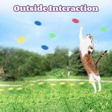 Manual Launcher Set With Foam Discs - Suitable For Cat And Dog Owners, Plastic Material, No Batteries Required - Colorful Discs, Ideal For Party Games And Fun Activities - Multicolor - View 18