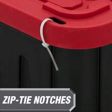 2 N Large Sge Bin Ih Sn Lid, Black And Red, Heavy Duy Plas Sge Conainer - 27加侖 - 查看 7