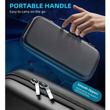Switch 2 Portable Carrying Case, Travel Storage Box, Holds 10 Game Cartridges And Pockets, Black Protective Hard Shell Portable Bag Compatible With Switch 2 Console And Accessories - View 7