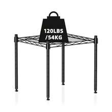 Estante apilable ajustable apilable y expandible estantería de almacenamiento resistente estante organizador de gabinete negro 1 nivel CLB001 - Ver 9