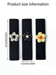 2 miếng đệm vai bằng vải chiffon họa tiết hoa cho dây an toàn ô tô, chống trượt và chống cọ xát. - Miếng đệm vai - Xem 3