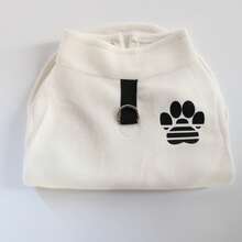 Sweater Anjing Bulu Lembut yang Nyaman - Hangat untuk Musim Dingin, Cocok untuk Anjing Kecil hingga Sedang, Pakaian Hewan Peliharaan Model Pullover, Rompi Anjing Kecil, Rompi Kucing - Putih - View 8