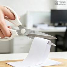 一把优雅多功能家用剪刀，适用于缝纫、办公用纸裁剪和手工制作——配备锋利厚实的刀片和符合人体工学的手柄，方便处理鱼类、烤肉和骨头。适用于家庭、办公室、学校用品和食品加工。一款高品质且美观的切割工具，是送给女士的完美礼物。 - 多色 - 查看 3
