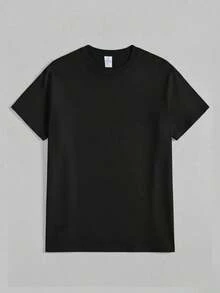 1 pieza de camiseta colorida para mujer con estampado de día de juego - Divertida, festiva y casual, con diseño de letras únicas y patrón de softbol, perfecta para eventos deportivos y celebraciones de días de juego. 180g Algodón 100% - Negro - Ver 3
