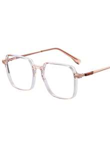 Women's Square Transparent Tinted Photochromic Fashion Glasses - Multicolor - View 5