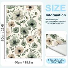2pcs Kitchen Towels, Modern Kitchen Utensils Green Watercolor Floral Pattern Super Soft Microfiber Kitchen Towels, 40*60cm/15.7*23.6in Towels, Single-Sided Printed, Kitchen Dish Cloths, Suitable For Restaurant, Kitchen, Bathroom Decor, Holiday Gift - Multicolor - View 2
