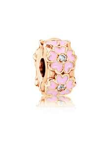 1 chiếc hạt charm hình trái tim và hoa màu vàng hồng lấp lánh, phù hợp với vòng tay hoặc dây chuyền dạng rắn nguyên bản, dùng để tự làm trang sức bạc 925, quà tặng trang sức cho nữ, con gái. - Hoa hồng vàng - Xem 47