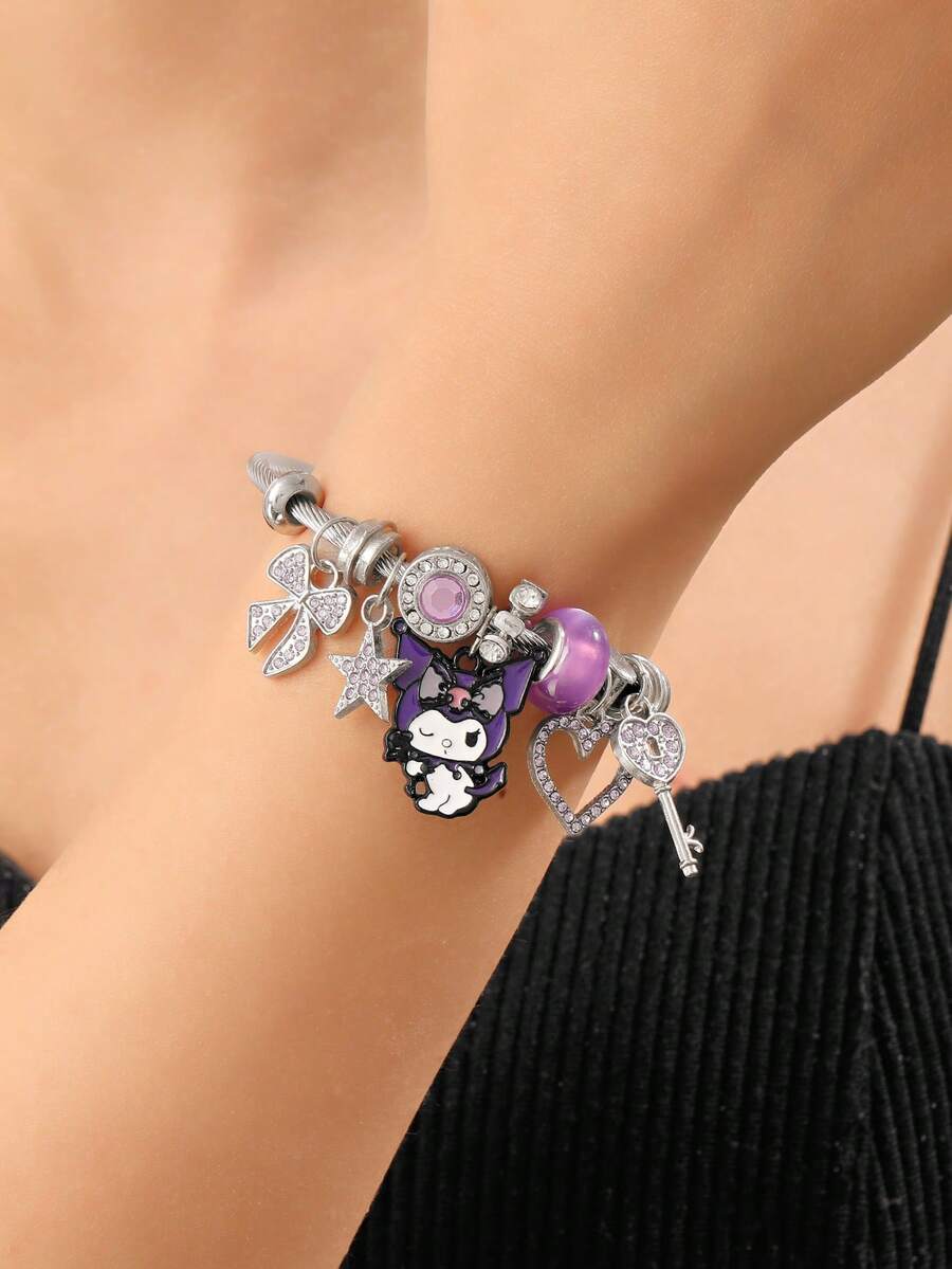 SANRIO 1 chiếc vòng tay mặt dây chuyền hình hoạt hình dễ thương, mềm mại, ngọt ngào, phong cách thường ngày, thời trang, kiểu dáng mùa hè mới. - Nhiều màu - Xem 1