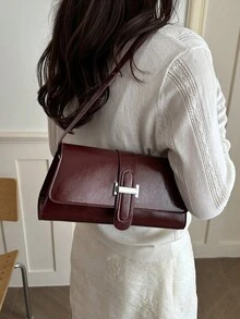 Túi xách nữ kiểu dáng tối giản, túi đeo vai thời trang đa năng, túi xách tay tiện dụng cho nữ. - Màu Đỏ Sâu - Xem 3