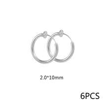 6 chiếc phụ kiện khuyên tai vòng bằng thép không gỉ 304 mạ vàng 18K, khuyên tai vòng mỏng không gây dị ứng, dụng cụ tự làm khuyên tai thủ công. - bông tai - Xem 7