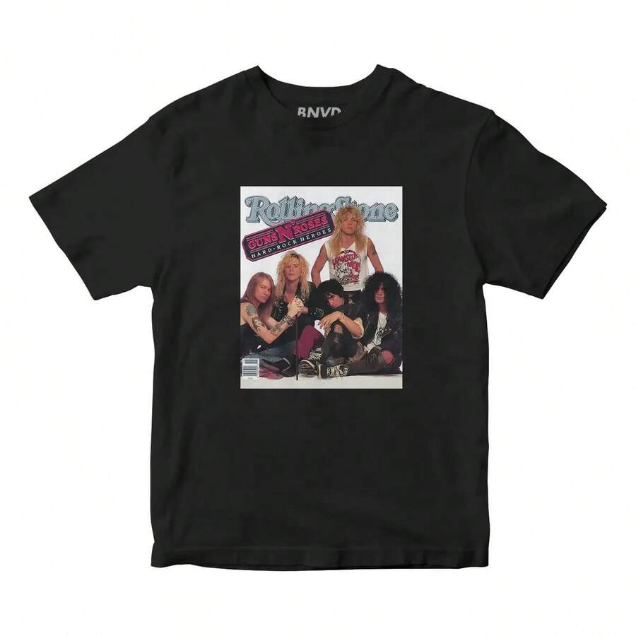 Playera Guns N Roses Revista Vintage - Negro - Ver 1