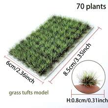 60pcs/104pcs/70pcs Static Grass Tuft Model, Railway Train Landscape Garden Decor Diorama Set - As Photos - View 40
