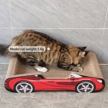 Under 6.99kg Cat Scratch Pad Sofa, Durable Red Sports Car Shaped, For Cats - 50x30x15cm - View 8