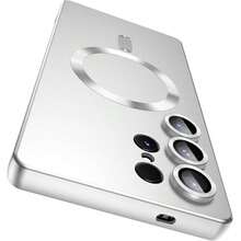 这款奢华磁吸手机壳兼容三星 Galaxy S24、S25 FE、S22、S23 Ultra Plus、S20、S21 FE、Note 20、A35、A55、A05、A15 等机型，采用柔软的 TPU 材质，同时也兼容 17、Air、16、E、15、14、13、12、11 Pro Max Plus 等机型。 - 銀色 - 查看 11