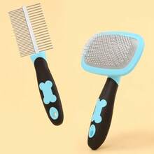 2pcs Grooming Set For Dogs And Cats, Featuring A Rotating Needle Comb And A Dematting Comb - Multicolor - View 3