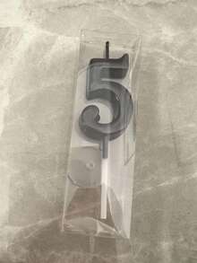 1个黑色可爱小数字0-9生日周年纪念蛋糕装饰蜡烛，适用于节日庆典、烘焙装饰、成人礼物、生日纪念和其他节日活动 - 黑色 - 查看 16