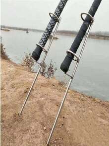 1pc Round Stable Lure Fishing Rod Holder HRIN - Silver - View 2