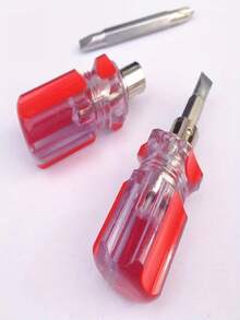 1 pieza/2 piezas Juego de destornilladores de doble uso | Barra transparente, acero de cromo vanadio, con cabezas Torx, conveniente para uso al aire libre - A-Rojo - Ver 3