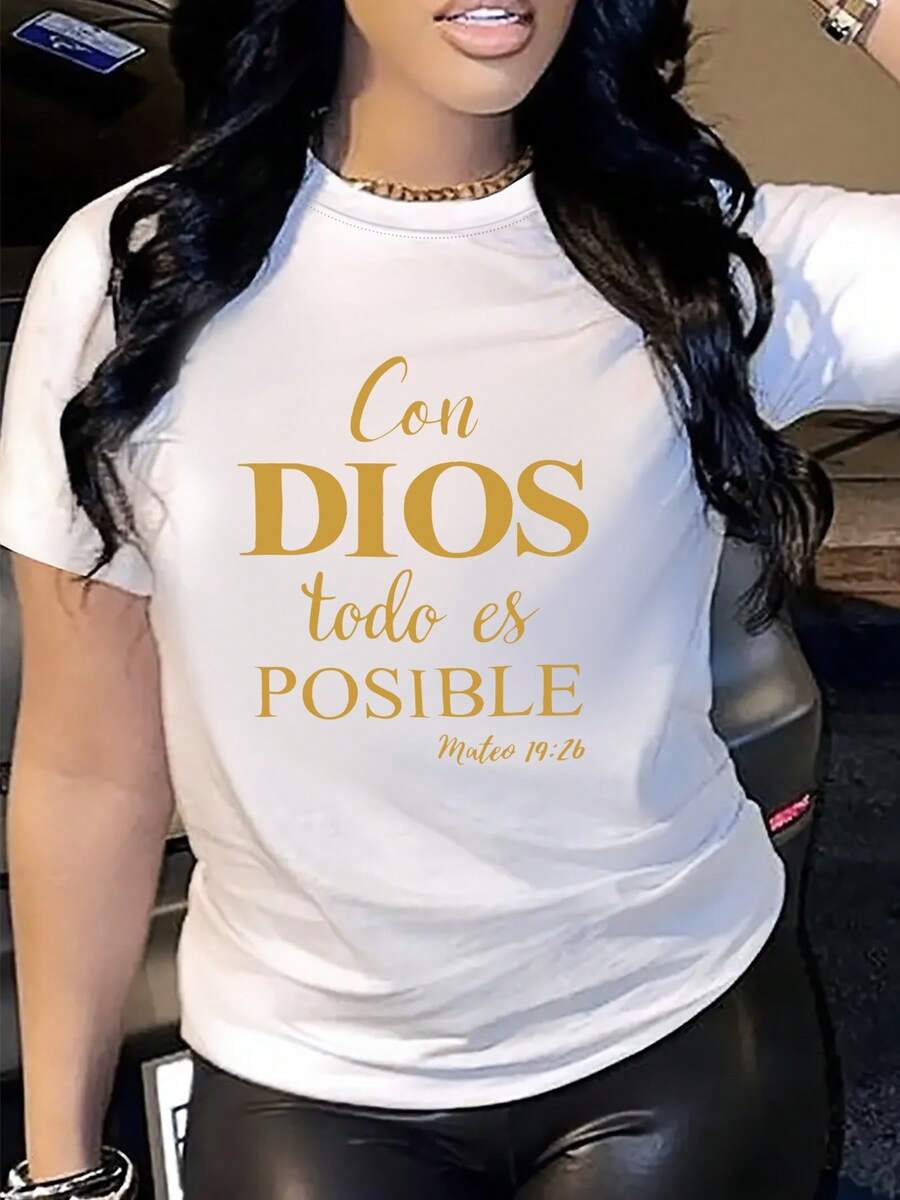 Carnaval, Moda de mujer, Cartas, Patrones, Impresión direccional, Primavera y otoño cuello redondo Sporwear, Camiseta de mujer