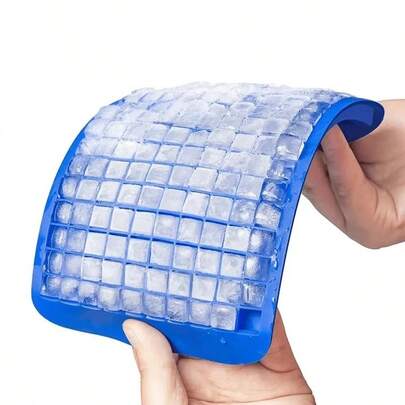 1个160孔硅胶冰格，冰模，制冰器，迷你DIY冰格，厨房配件，不粘硅胶冰格，适用于制作鸡尾酒、威士忌、冷冻混合物、冰块和果冻，适合家庭、酒吧、俱乐部和户外使用。