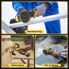 19500RPM Mini Cordless Angle Grinder, Electric Polishing And Grinding Tool, Powered By Lithium Battery With 2 Batteries And Additions. Ideal For Polishing Metal, Suitable For Wood, Metal, Stone, And Concrete Grinding, Precision Polishing - Upgrade 2 Batteries+Basic Access - View 2