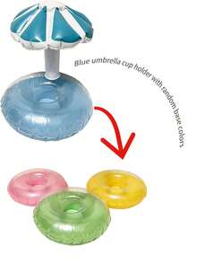 Floating Dual-Color Mushroom Umbrella Cup Holder, PVC Inflatable Water Floating Beverage Cup Coaster - A - View 9