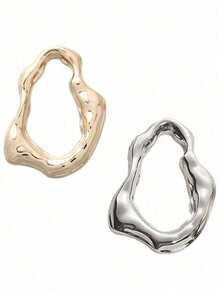 1 chiếc kẹp khăn kim loại bất đối xứng, kẹp khăn trùm đầu đa năng thời trang. - Khóa không đều - Xem 11