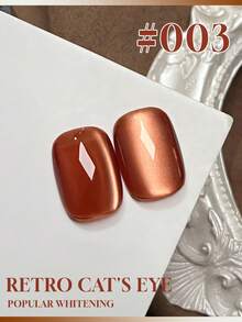 Miss Leia 1-6 15ml Esmalte de Unha Gel Olho de Gato Vintage Primavera/Verão, Novo Esmalte de Unha Olho de Gato Multiuso Branco Porcelana Acetinado com Contas de Vidro, Top Coat Gel Transparente de Cor Popular, Adequado para Iniciantes em Arte de Unhas, Cura UV LED, Semipermanente com Remoção por Imersão, Adequado para Conjunto de Salão de Beleza e Loja de Unhas, DIY, Presente de Festa de Feriado para Mulheres, Suprimentos de Arte de Unhas - Multicolorido - Visão 15