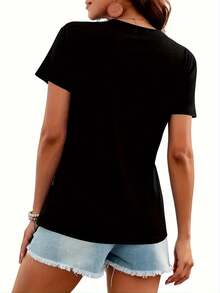 Women T-Shirts - Black - View 2