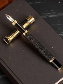 Bút máy One Pen Premium ngòi đen / Viết trơn tru / Hộp mực thay thế được / Bút ký tên bằng kim loại sang trọng / Bút văn phòng/kinh doanh unisex / Bút luyện viết thư pháp cho học sinh - Cái bút - Xem 9