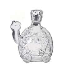 1 Stück 300ml robuster Tier-Glas Whiskey/Brandy/Likör Karaffe - Schildkröten-Form, mit stabilem Boden, geeignet für Bar & Heimnutzung, einzigartiges Geschenkidee, Reise-Getränkebehälter, elegantes künstlerisches Barequipment - als Bild - Übersicht 5