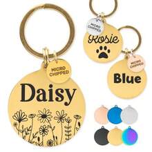 Pet ID Tags - Customized Dog And Cat Tags - Gold - View 1