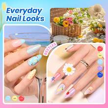 Beetles 88PCS 35 Colors  Gel Nail Polish Box Kit With UV Light, Almond Nail Tips Included, TPO & HEMA Free Formula, Base Coat, Matte Glossy Glitter Top Coat, All-In-One Creative Flow Nail DIY Tools, Holiday Manicure Gifts For Women - Hộp đồ chơi mùa hè 88 món, 35 màu sắc, chủ đề Sáng tạo. - Xem 6