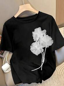 Plus Size T-Shirts - Black - View 6
