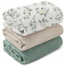 Baby Muslin Swaddle Blankets, Multi-Use Blanket For Washcloths, Burp Cloths, Bibs, Diapers, Stroller And Car Seat Cover - Nursery Gift For Baby - Multicolor - View 12