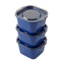 Set Of 3 PP5 280ml Plastic Containers For Microwave And Dishwasher - 藏蓝色 - 查看 1