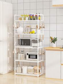 Multi-Layer, Multifunctional Simple Storage Rack, Suitable For Kitchen/Bathroom/Living Room/Entrance Door Storage Rack, For Microwave/Kitchen Appliances/Pots, Dishes, And Bathroom Supplies Storage. - Multicolor - View 6