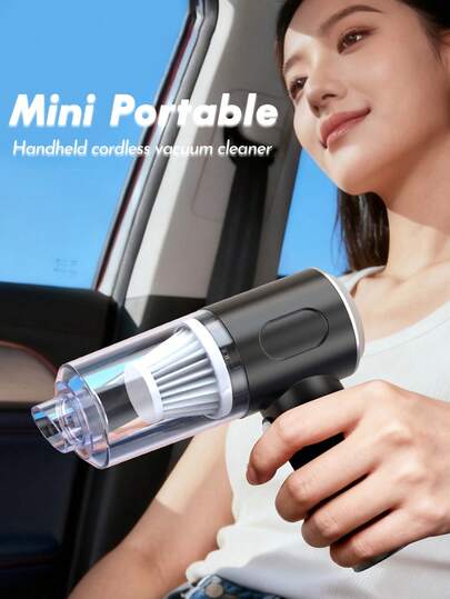 Aspiradora inalámbrica para coche de 1800mAh, aspiradora portátil de mano con múltiples boquillas, mini limpiador de interior de coche para coche, hogar y oficina, accesorio de coche, regalo para hombres