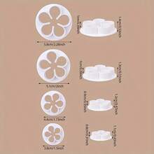 4pcs Plum Blossom Shaped Baking Molds, Cake Decorating Baking Tools, Kitchen Supplies - White - View 10