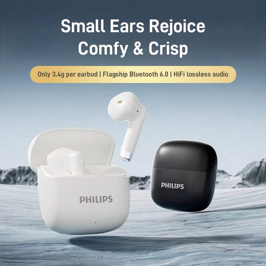 Philips TAT1020 無線藍牙耳機 6.0 具備 AI 通話降噪、13mm 動態單體、搭配充電盒可達 20 小時播放時間、觸控控制,適合運動健身與旅行的入耳式耳機 - 查看 1