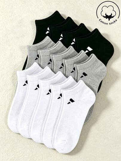 1/3/5/10/20/30 Pairs Of Men's Cotton Socks,Short Socks,White Socks,Grey Socks,Black Socks,Men Socks,Cute Socks,Boys Socks, Autumn/Winter/Spring/Fall/Summer Socks,Mesh Breathable Details, Guide Rail Breathable Hole Design, Moisture Wicking, Soft And Smooth, Suitable For Various Holidays, Sports, Leisure, Business And Other Daily Wear, Can Be Worn All Year Round, Color Combinations Are Random.