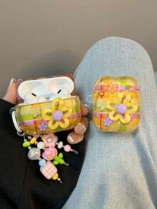 Casing Pro 3 Motif Bunga 3D Warna-warni, Cocok untuk New 3, 2, Pro 2, dan Aksesori untuk Anak Perempuan - Kuning - View 6