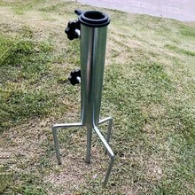 重型沙滩伞沙锚，带可调节杆，便携式不锈钢框架，适用于庭院、露营、钓鱼等场合，适用于直径 22-32 毫米的杆子，坚固的四爪设计，抗风性强，稳定性高。 - A - 查看 4