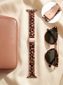 1条女士时尚豹纹不锈钢表带，兼容 38mm、40mm、41mm、42mm、44mm、45mm、46mm、49mm，时尚豹纹表带，不锈钢材质，适用于 Ultra系列，时尚智能手表表带，兼容，表带配件，智能手表表带，适合作为礼物送给亲朋好友，适合户外、聚会、旅行等场合。 - 豹紋 - 查看 6