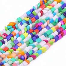 1 hebra de cuentas de semilla facetadas de colores mixtos con agujeros, cuentas espaciadoras para hacer joyas, accesorios DIY, pulseras, collares - Rosario - Ver 13