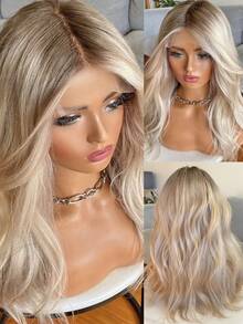 Ombre Ash Blonde Lace Front Wigs Human Hair Pre Plucked 13x4 Body Wave Lace Front Wigs Human Hair 200 Density Ombre Blonde Glueless Wig HD Lace Frontal Wigs For Women - Ombre Ash Blonde - 查看 8