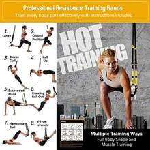 NEWYOUTH - Correas de entrenamiento de suspensión correas de entrenamiento de resistencia al peso corporal kit de entrenamiento de gimnasio en casa fitness para interiores o exteriores - como en la imagen - Ver 7