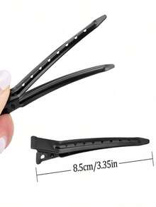 Bộ 48 kẹp tóc các loại - Kẹp cá sấu để tạo kiểu tóc dài, xoăn và dày, 20 kẹp mỏ vịt cho nữ, kẹp kim loại đen dùng trong salon, kẹp lô cuốn tóc, kẹp uốn tóc, vật dụng cần thiết cho mùa tựu trường, du lịch nghỉ dưỡng, lễ hội, tiệc tùng. - màu đen - Xem 3